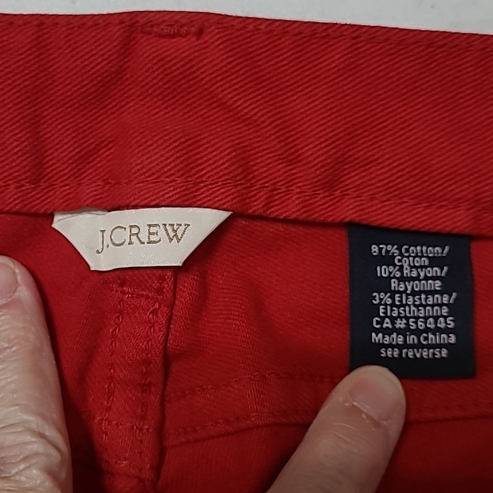 J. Crew Red Toothpick Ankle Jeans size 28 - Picture 3 of 9